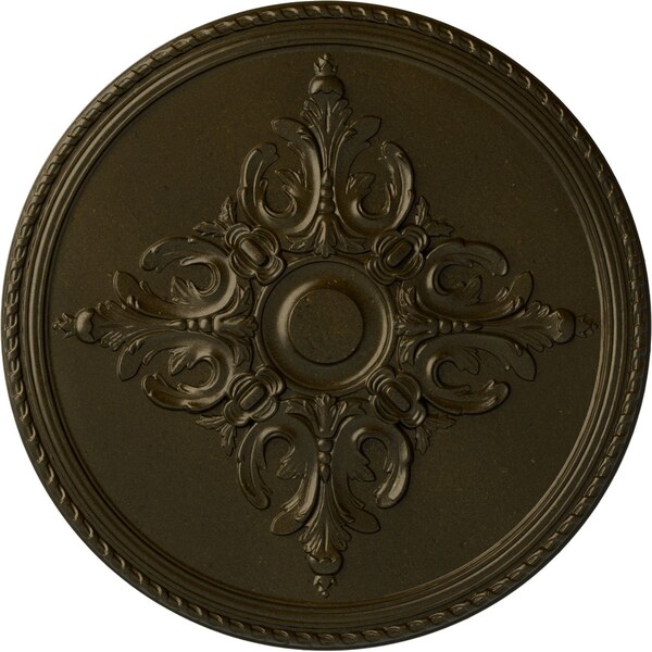 Ekena Millwork Milton Ceiling Medallion (Fits Canopies up to 7 7/8"), Hand-Painted Green Gold, 40 5/8"OD x 1 3/4"P CM40MIGGS - main